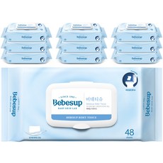 Bebesup坐浴盆紙巾蓋型, 48張, 10包