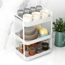 21C Trend 現代簡約多功能3層托盤架, 白色(框架)