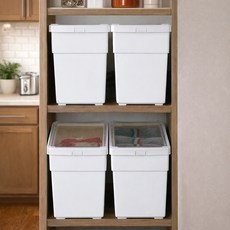 IRIS OHYAMA 愛麗思歐雅瑪 收納盒 BU-200 7L, 白色, 4個