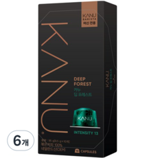 카누 바리스타 머신 전용 캡슐커피 딥포레스트, 9.5g, 10개입, 6박스 9.5g, 10개입, 6박스