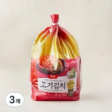 양반 산지의 고급 원재료로 만든 포기김치, 1.9kg, 3개