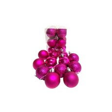 MODACore 摩達客 聖誕樹球飾掛飾 霧亮混款電鍍球, 粉紫梅, 24個