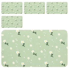 ekax二合一擦拭布(s)-小白花 柔軟吸水 清潔鏡片螢幕 小巧便攜, 1入, 5條