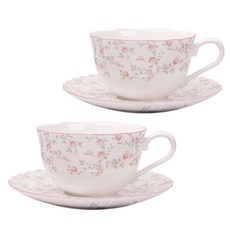 Noritake Cutie Rose 咖啡杯 + 杯盤 雙人組 9940, 混合顏色, 2套