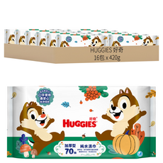 HUGGIES 好奇 奇奇蒂蒂加厚型純水嬰兒濕巾, 70張, 16包