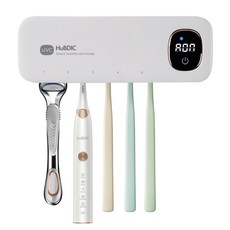 휴비딕 스마트케어 무선충전식 UVC 송풍건조 가정용 칫솔살균기, HTS-20, 화이트