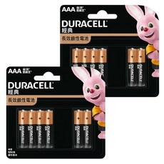 DURACELL 金頂 經典鹼性電池 4號 環保無汞 高電能 電池容量大, 12入, 2組