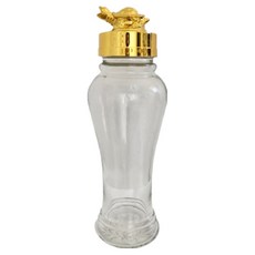 JinsungGlass 單根白瓷烏龜造型釀酒玻璃瓶 1L, 1個