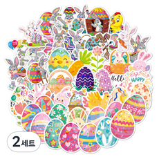 Daily Nest 裝飾花俏貼紙 復活節雷射 50入組, 2套, A款