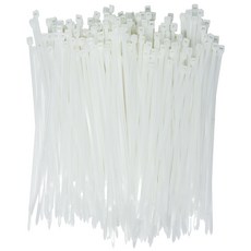 코멧 홈 고강도 PA66 케이블타이 대 0.5x20cm 200개, 화이트, 1세트