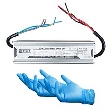DYLED Dayeong 照明設備用 LED Simple 轉換器 smps 300W 24V + 丁腈手套 2件組, 1套