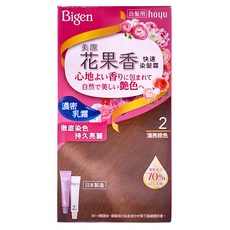 Bigen 美源花果香快速染髮霜 濃密乳霜 染後持色不閃白, 2淺亮棕色, 1盒