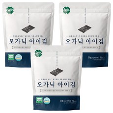 룰루맘 오가닉 아이김 20봉, 김맛, 20g, 3개