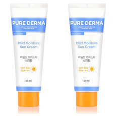 온더바디 퓨어더마 마일드 모이스처 선크림 SPF50+ PA++++, 50ml, 2개