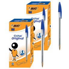 BIC 比克 晶鑽原子筆 1mm, 24個, 藍色