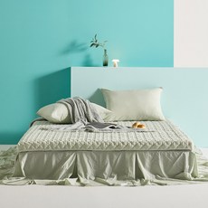 휴가드 라움 순면 60수 피그먼트 토퍼 매트리스, 그린티, 7cm