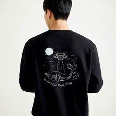 太空船鯨魚 Overfit 特殊棉質衛衣 3SSPL003