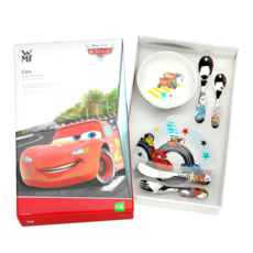 WMF 汽車總動員兒童餐具6件組 18/10不鏽鋼, 刀16.5cm + 叉18.5cm + 匙16.5cm + 咖啡勺13cm + 餐盤 直徑19cm + 碗 直徑13.8 x 6cm, 1286019964, 1組