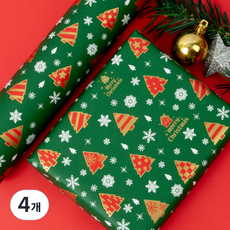 좋은기븐종이포장지, 해피트리 그린, 4개