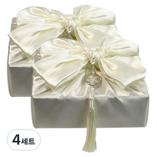 Modernat 禮物包裝布 + 韓式流蘇掛飾組合, 象牙白, 4套