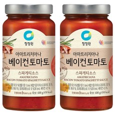 청정원 아마트리치아나 베이컨 토마토 스파게티소스, 600g, 2개