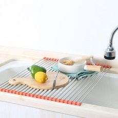 리빙해피 싱크롤선반 24롤, 오렌지, 1개