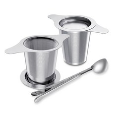 bella cuisine 茶葉浸泡濾網 2入 + 咖啡匙, 單一顏色, 1套