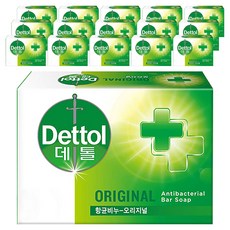 데톨 향균 비누 오리지널 상쾌한 향, 100g, 16개입