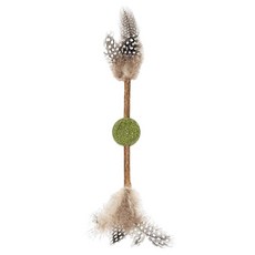 NATURAL MAGIC 自然魔法 貓薄荷掃把羽毛 12x3cm 貓玩具, 1支, 綠色