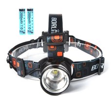 LEDLAB 헤드랜턴 RJ2190 블랙 + 충전지 2p, 혼합 색상, 1세트