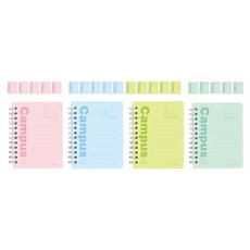 pinkfoot 1500粉彩校園合紙筆記本 4種*2本組 80張, 3組, 藍色、綠色、薄荷色、粉紅色