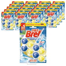 브레프 파워액티브 변기세정제 스파클링 레몬향, 100g, 20개