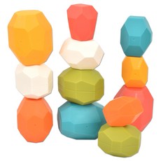 平衡石 疊石 平衡堆疊積木, 1個, 混合顏色