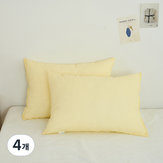 아임리빙 사계절 쿨링 시어서커 통세탁 베개, 바닐라, 4개