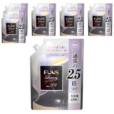 第一石鹼 FUNS Luxury 衣物柔軟精 No.89 玫瑰香 補充包, 1.2L, 6袋