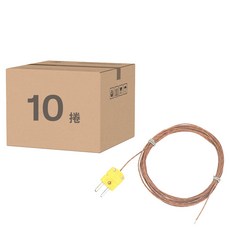 OMEGA Engineering K型熱電偶測溫線 回溫爐/高溫用 GGK30 K頭 + 線 + 點焊 180cm, 10捲