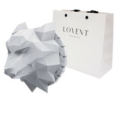LOVENT 狼 車用芳香劑 霧面白色 黑櫻桃香 + 購物袋, 1入, 1個, 水果/山茶