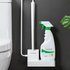 MONACO OLIVE 磁吸矽膠馬桶清潔刷, 白色, 1個