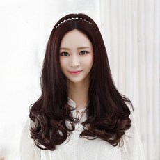 파티복닷컴 헤어피스 셋팅펌, 딥 브라운, 1개