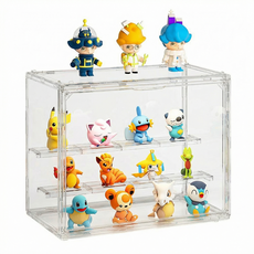 모더너리 다용도 보관 투명 쇼케이스 계단형 피큐어 장식장, 1개