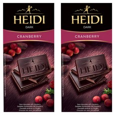 HEIDI 赫蒂 黑巧克力 蔓越莓口味, 80g, 2盒