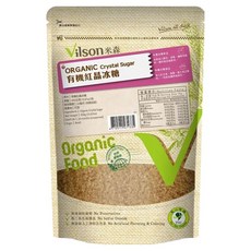 Vilson 米森有機 有機紅晶紅冰糖, 有機級, 無添加防腐劑、人工香料及色素, 有機栽培甘蔗, 天然香醇原味, 無二氧化硫漂白, 450g, 1包