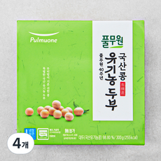 풀무원 유기농 국산콩 두부, 300g, 4개