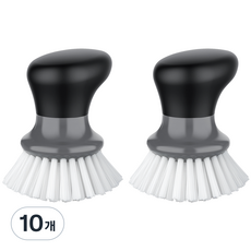 미스터시가 다용도 손잡이형 그립 세척 솔, 블랙, 10개