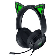 RAZER 雷蛇 北海巨妖 Kitty V3X Wired 耳罩式 耳機 內建麥克風 3.5mm端子 黑色 貓耳造型 RZ04-05350200-R3M1