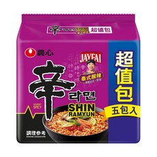NONGSHIM 農心 辛拉麵 泰式酸辣味 123g, 5包