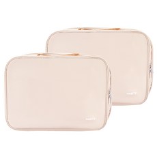 하비티 부피순삭 정리 의류 침낭 캠핑 이불 압축파우치 베이지, 2개, 1개입