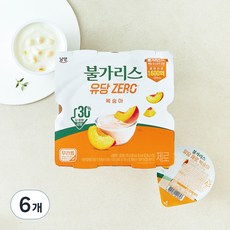 남양유업 불가리스 제로 복숭아, 320g, 6개