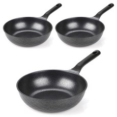 키친아트 인덕션 실버 궁중팬, 22cm, 3개