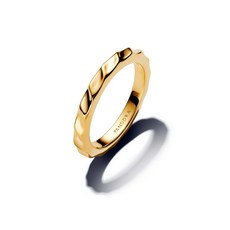 PANDORA 潘多拉 女款波紋戒指 163885C00 + 購物袋